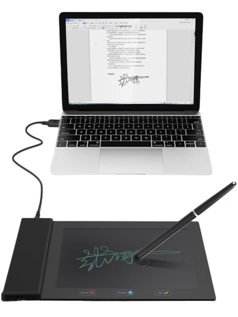 Signature Tablet with Stylus - Black
